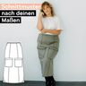 Schnittmuster nach Maß: Midirock OHNE NÄHMASCHINE Damen thumbnail number 1