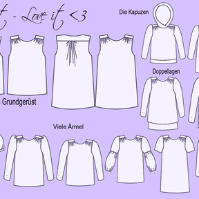 Liliana Shirt & Kleid im gro&szlig;en Baukasten Gr. 74 bis 152