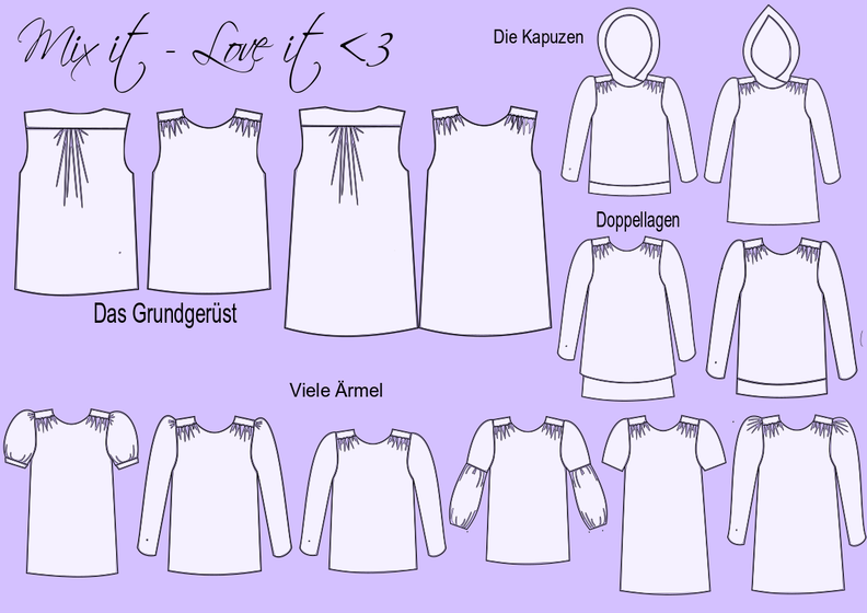Liliana Shirt & Kleid im großen Baukasten Gr. 74 bis 152 image number 2