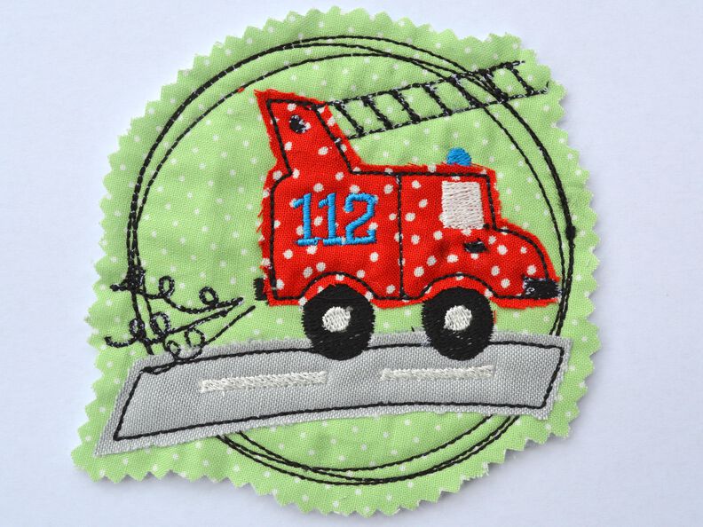 Stickdatei DOODLE Auto und Feuerwehr für den 10x10cm Rahmen image number 3