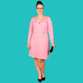 Damen Kleid Wickelkleid Strickkleid BELIT ♥ Gr. XS-XXL