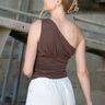 Asymmetrisches One-Shoulder-Sommertop "AURI" mit Raffungen thumbnail number 6