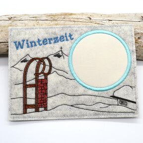 Stickdatei Untersetzer Schlitten Schlittenfahrt Winter