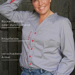 Bluse Damen &ndash; eBook Schnittmuster Gr. 32-54 Cadiz #139