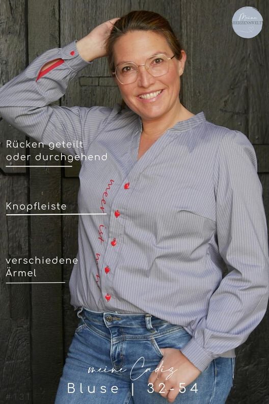 Bluse Damen &ndash; eBook Schnittmuster Gr. 32-54 Cadiz #139 image number 2