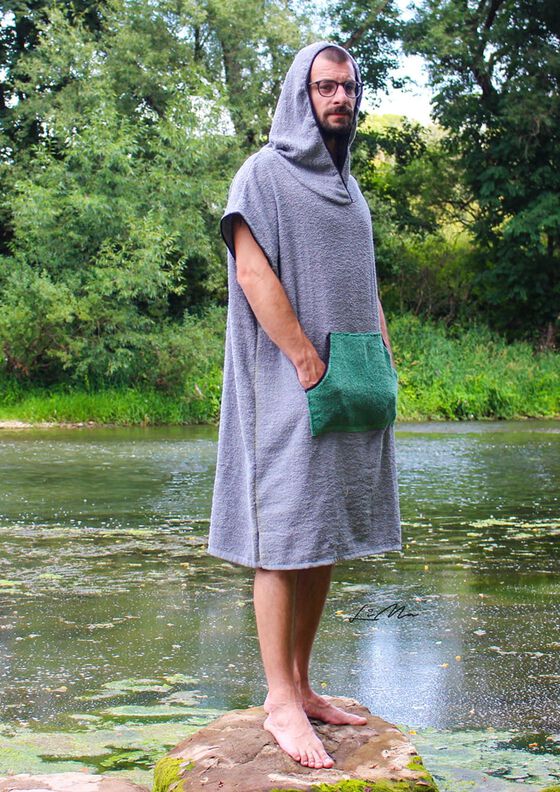 Long Beachhoodie XS-XXXL, Musselin, Sweat, Frottee, A0 + A4 image number 4