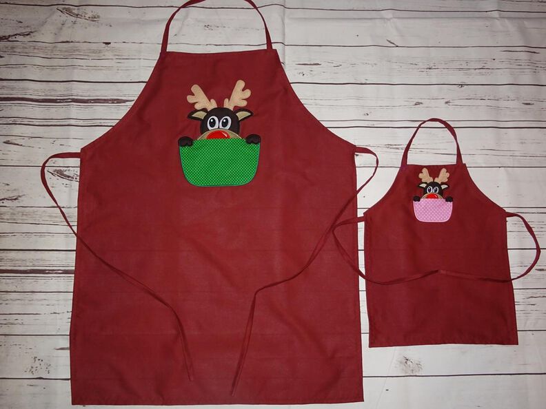 3-D Rentier Elch aus der Tasche Weihnachten ITH Stickdatei image number 7