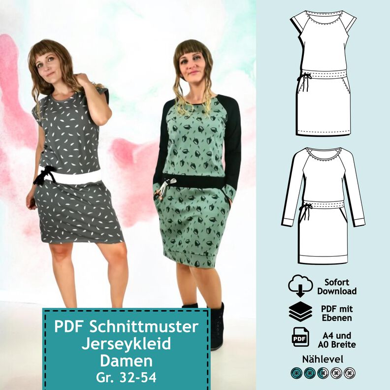 Kombipaket Jerseykleid Damen und Kinder Set / Bundle image number 3