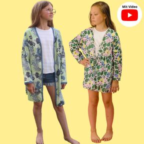 Sommer Kimono Bluse Jacke Cover-Up FLORES Kids ♥ Gr. 92-164