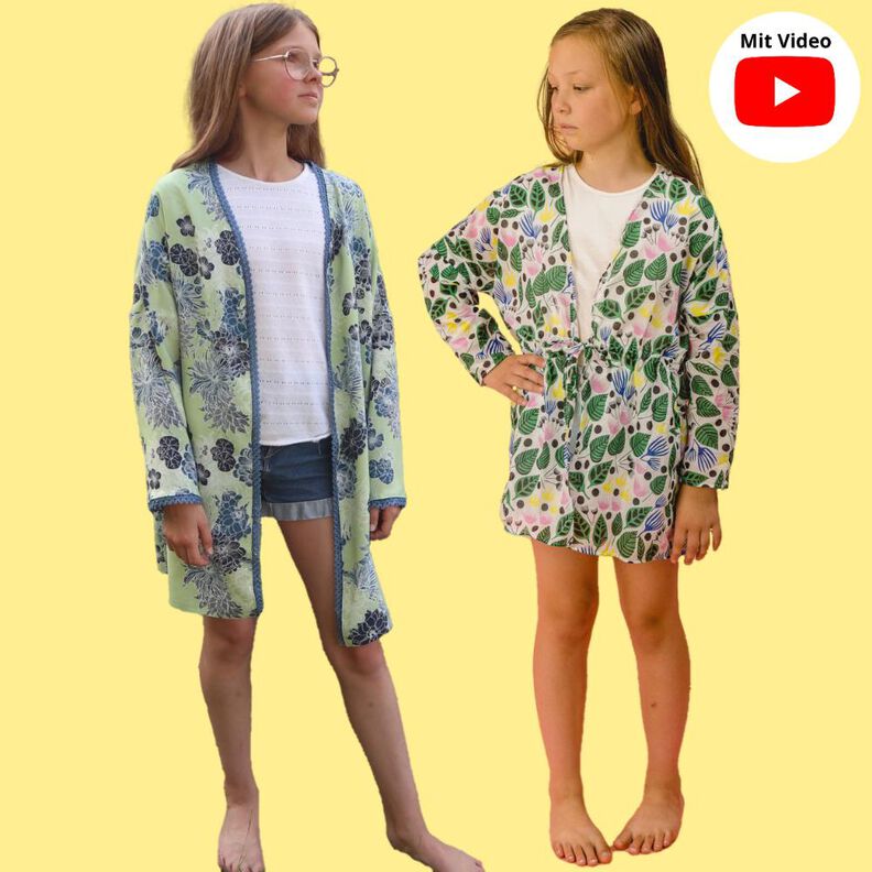 Sommer Kimono Bluse Jacke Cover-Up FLORES Kids ♥ Gr. 92-164 image number 1