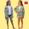 Sommer Kimono Bluse Jacke Cover-Up FLORES Kids ♥ Gr. 92-164 thumbnail number 1