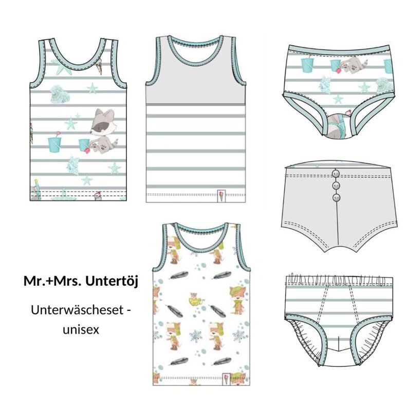 Kinderunterwäsche Gr. 92-140 Schnittmuster image number 1