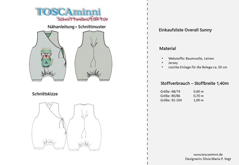 Jumpsuit Sunny Gr. 68-104 Schnittmuster image number 3