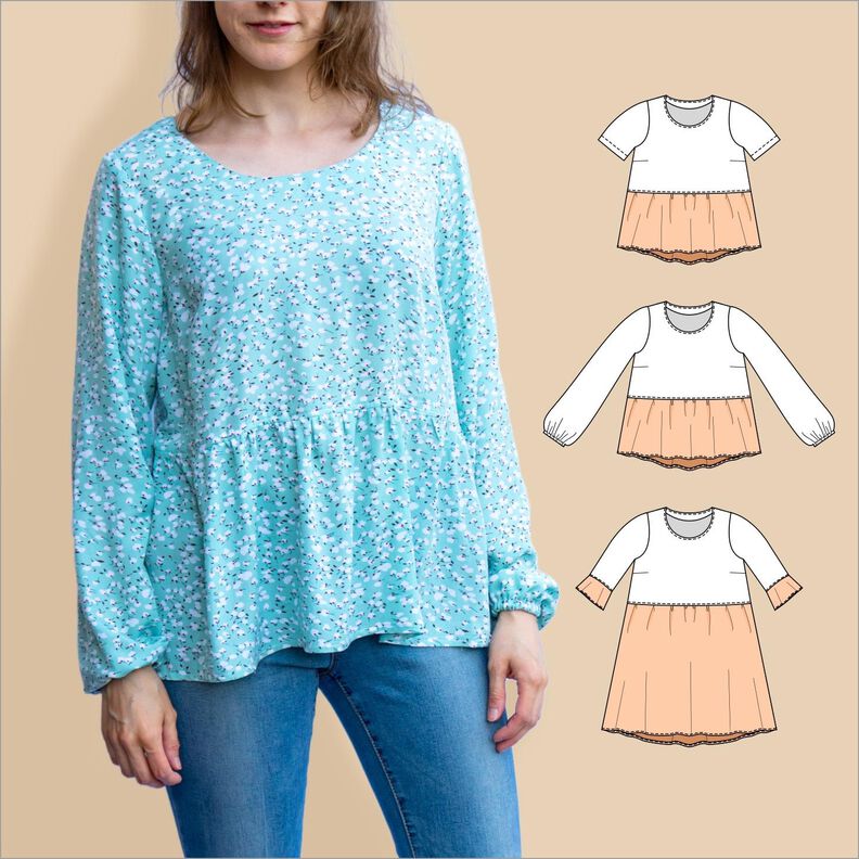 Damen Bluse/Kleid „Marie“ mit lockerer Passform BU 80-116 image number 1