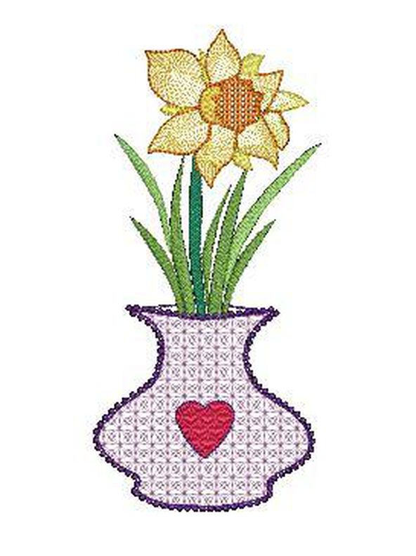 Stickdatei Osterglocke Relief 13x18cm image number 2