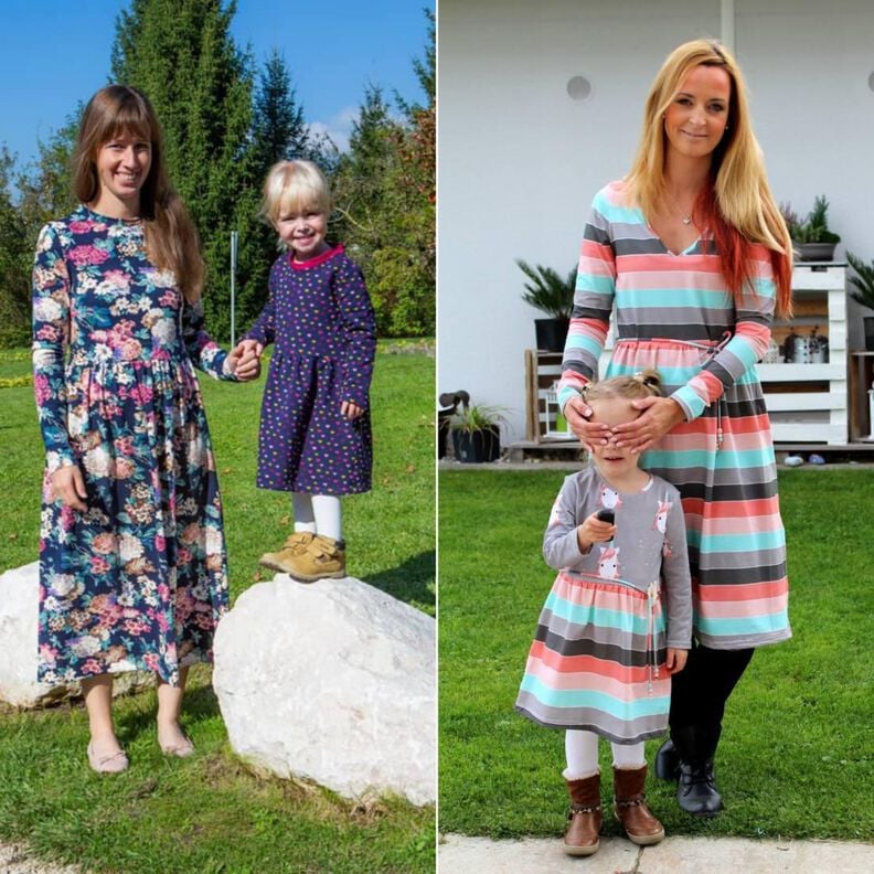 Kinder Jersey Kleid mit gekräuseltem Rock GAUN ♥ Gr. 98-164 image number 5