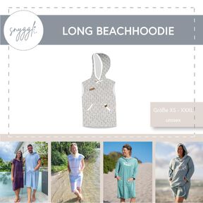 Long Beachhoodie XS-XXXL, Musselin, Sweat, Frottee, A0 + A4