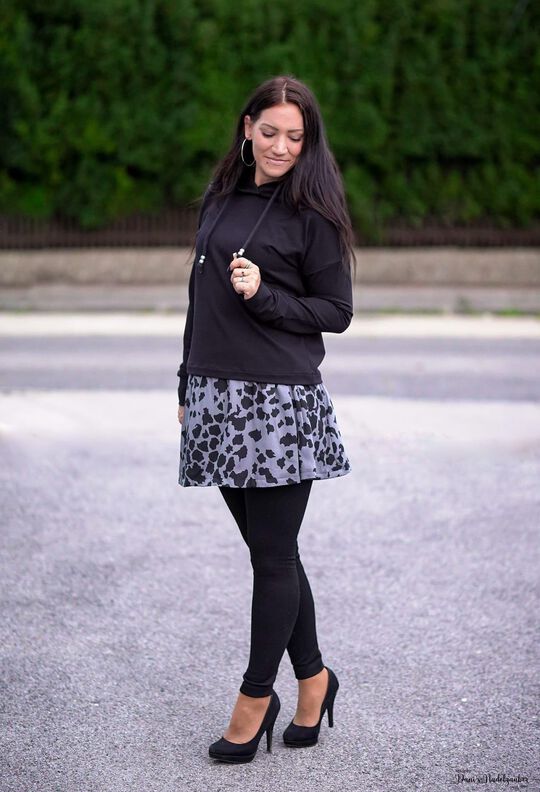 Hoodiekleid, Hoodie, Rock GREDING Gr. 34-56 Schnittmuster image number 3