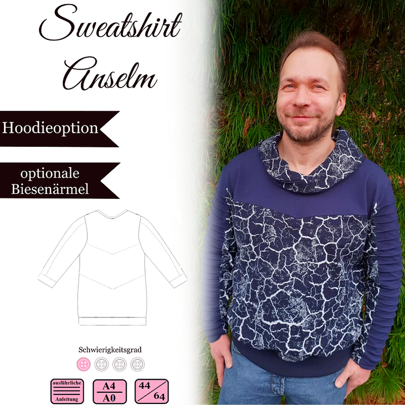 Herren Sweatshirt "Anselm" Ebook und Nähanleitung image number 1