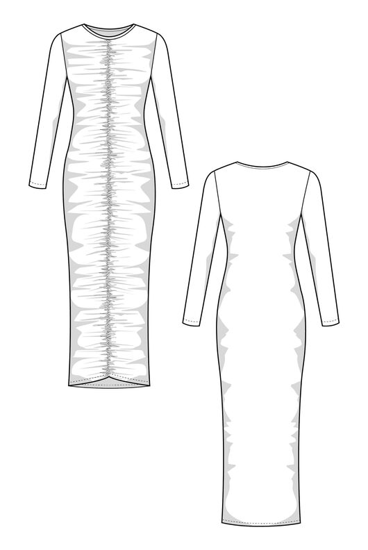 Schnittmuster nach Maß, Midikleid mit Raffung image number 6