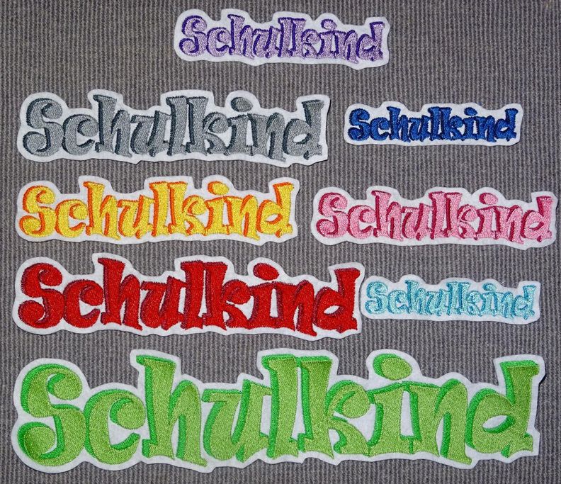 Schulkind in 3D Optik und Zahlen Stickdatei image number 3