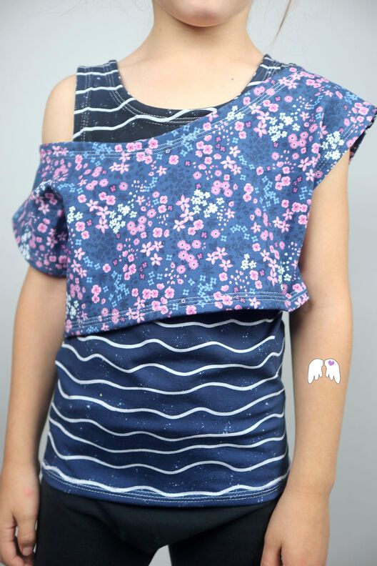 HOT CROP TOP Shirt mit Top Gr. 98 - 164 image number 3