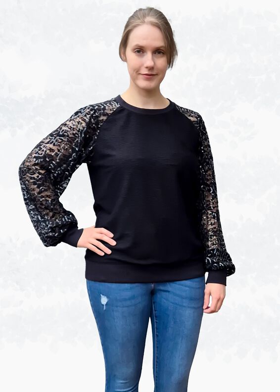 Elina – Raglanpullover, Longshirt oder Kleid, BU 80-116 image number 5
