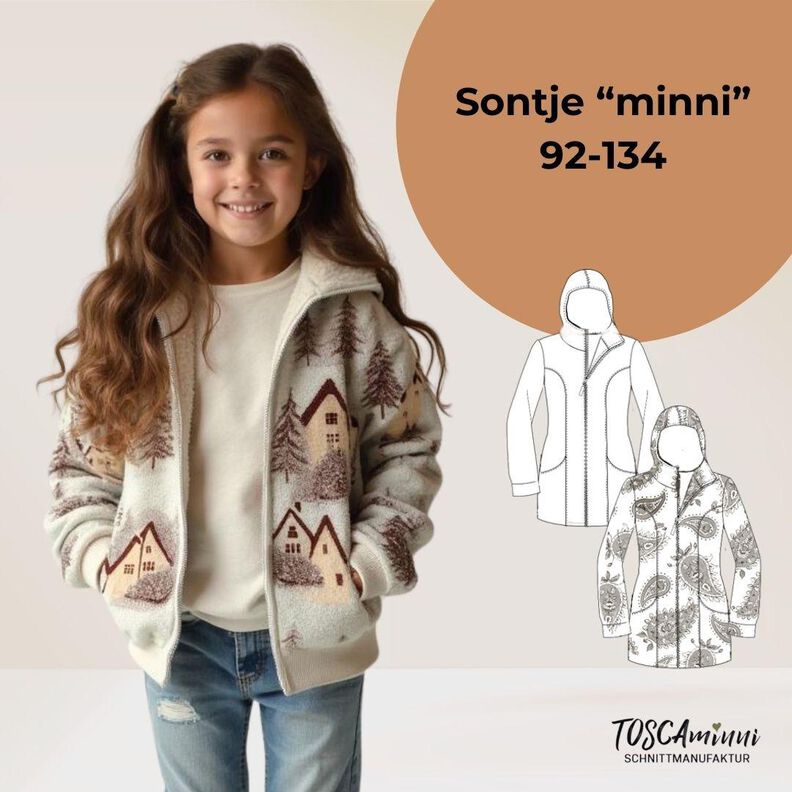 Schnittmuster für Jacke Sontje Gr. 92-134 - Kinderjacke image number 1