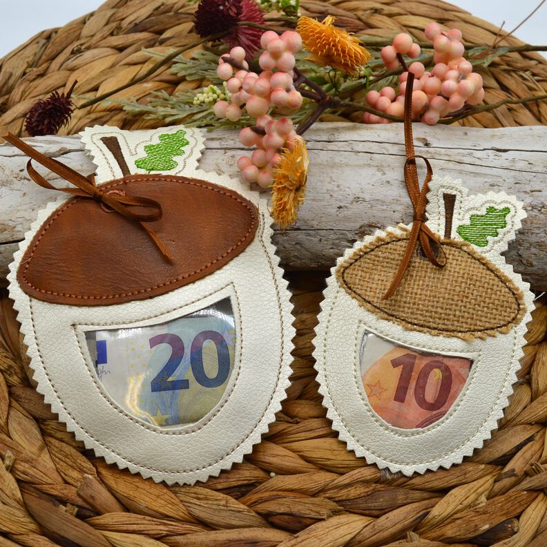 Stickdatei Eichel Herbst Füllobjekt ITH image number 4