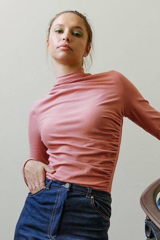 Schnittmuster nach Maß für ein gerafftes Longsleeve Top image number 4