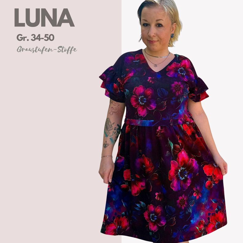 Schnittmuster Sommerkleid Luna,   GR. 34-50 image number 1
