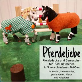 Pferdeliebe Pferdedecke, Gamaschen Spielzeugpferde