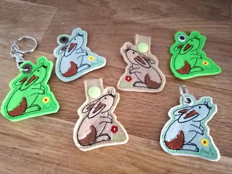 Stickdatei Hase Hasen Anhänger image number 3