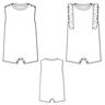 Baby Jumpsuit Body Sommer Anzug mit Rüsche TIPIS ♥ Gr. 56-98 thumbnail number 7