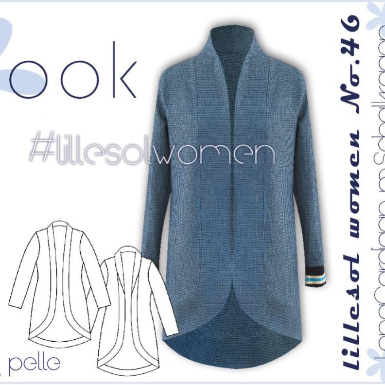 Ebook/Schnittmuster lillesol women No.46 LongCardigan image number 1