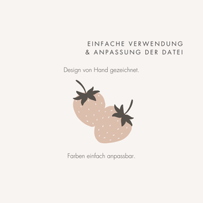 Plotter- und Laserdatei "ERDBEERE" SVG PNG