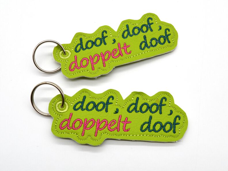 Stickdatei ITH Anh&auml;nger doof image number 3