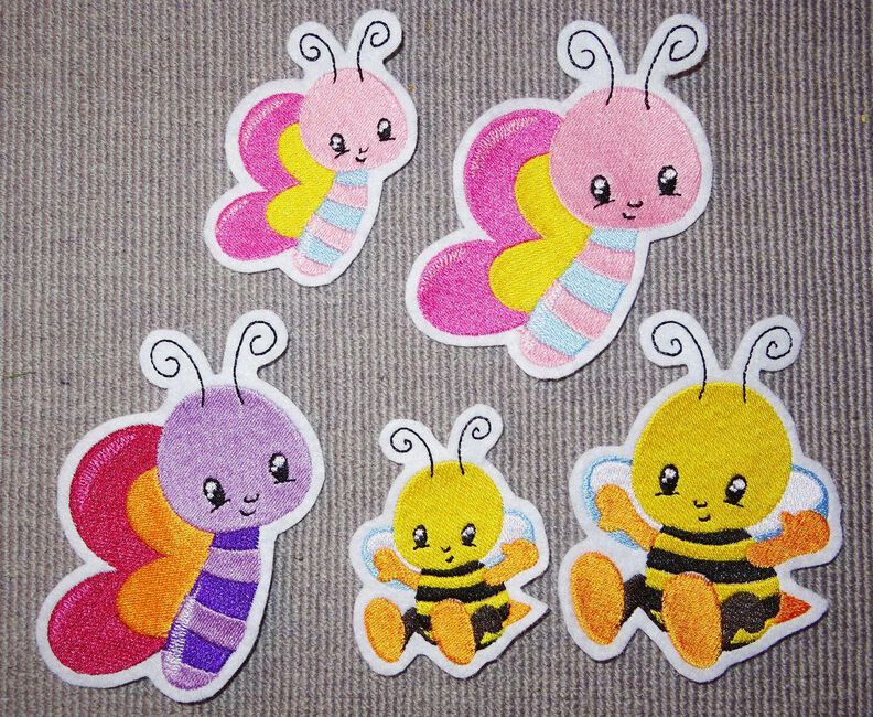 Stickdatei - Biene mit Schmetterling Cute image number 8