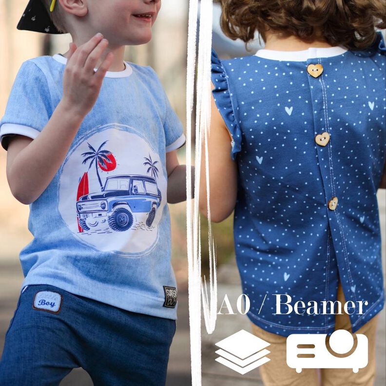 BEAMER + A0 lovely panel shirt T-Shirt Langarmshirt Pullover image number 1