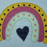 Doodle Boho Stickdatei Regenbogen Wolke Mond Herz Cute thumbnail number 8