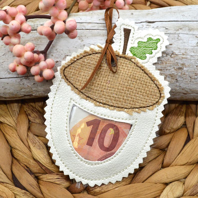 Stickdatei Eichel Herbst Füllobjekt ITH image number 3