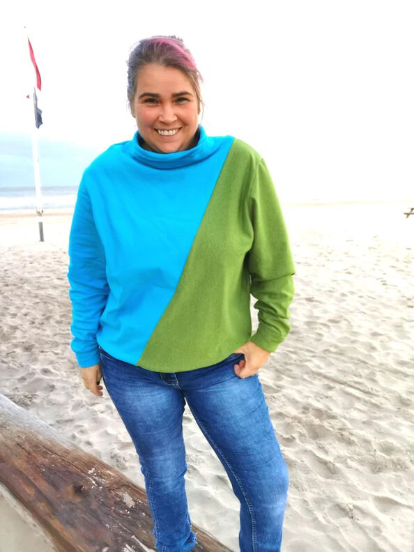 Rollkragen Kleid, Pulli mit Teilung MARICA (32-60) Schnitt image number 5