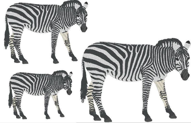 Zebra inkl. Kissen ITH Stickdatei image number 3