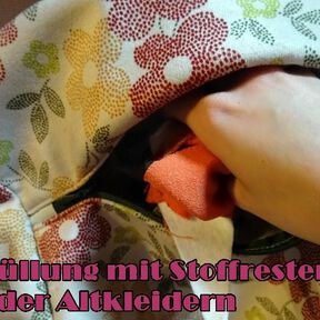 Sitzsack Pouf Sitzkissen nähen upcycling Sitzhocker 