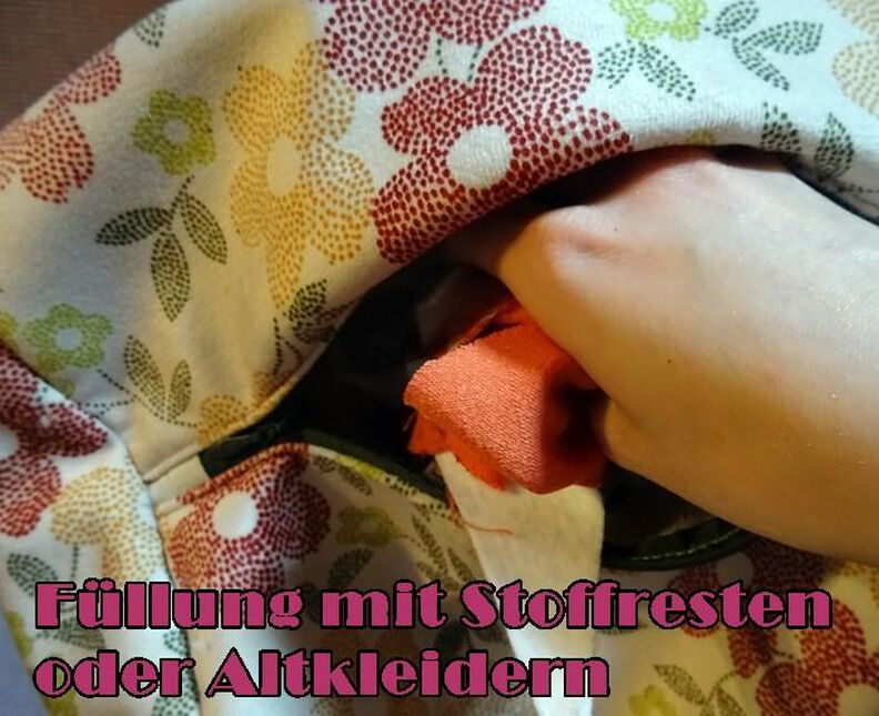 Sitzsack Pouf Sitzkissen nähen upcycling Sitzhocker  image number 2
