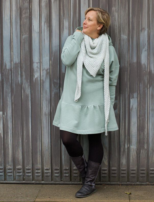 *Ladies Sweater Dress* Sweater, Hoodiekleid, Ballonärmel image number 6
