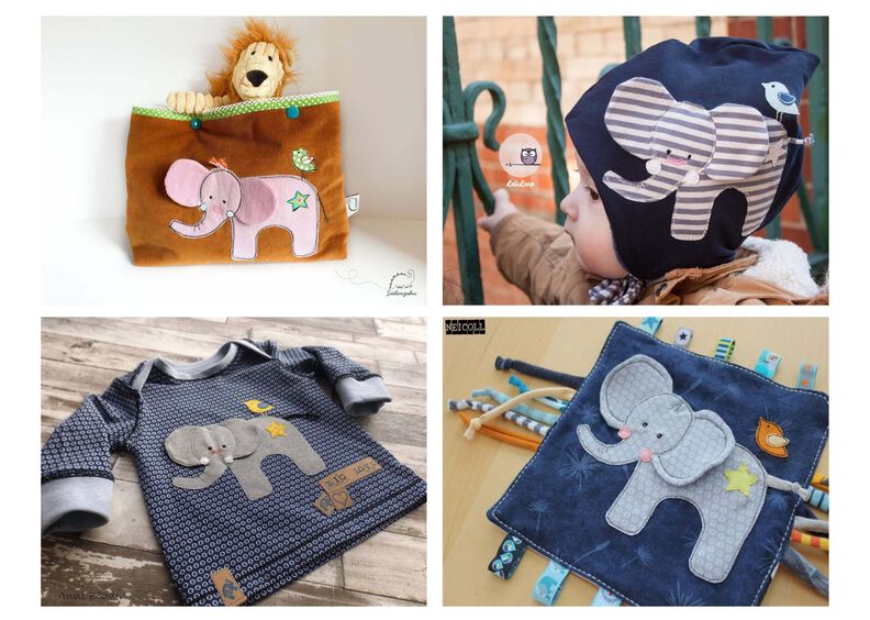 Appliziervorlage KLEINER ELEFANT image number 2