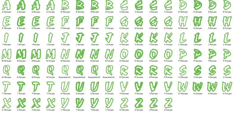 Stickdatei Buchstaben Alphabet 3 5 7 10 cm image number 2