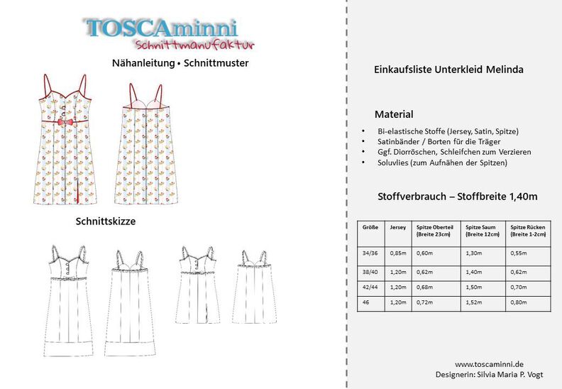 Unterkleid Melinda Gr. 34-46 Schnittmuster image number 6