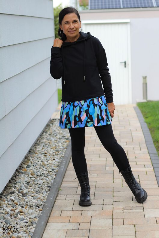 Hoodiekleid, Hoodie, Rock GREDING Gr. 34-56 Schnittmuster image number 7